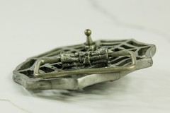 Spider and Web pewter belt buckle