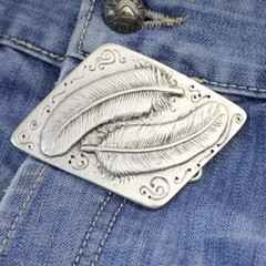 Springs belt buckle, belt buckle-interchangeable buckle old silver