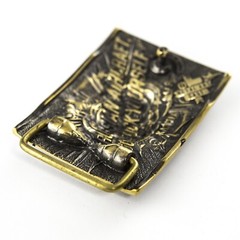 Aviator solid brass belt buckle, The Ghost of Kyiv, Ukrainian aviator buckle