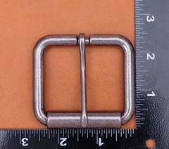 2&Prime; (51mm) Mens Roller Belt Buckle Heel Bar Leather Belt Buckles Antique Silver