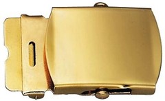 U.S MILITARY STYLE BRASS ROLLER BELT BUCKLE 1.25&Prime; WIDE FOR TROUSER WEB BELT