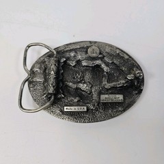 Vintage Bergamot Farm Barn Horses Belt Buckle R149 1984
