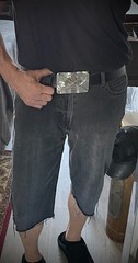 “Marked by the Cross” Belt Buckle Gothic Industrial Cross OOAK Darren McNeese