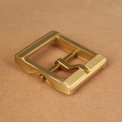 Brass Belt Buckle for Men Leather Belt Pin Buckle Stainless Steel Vintage Style