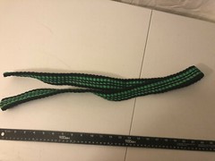 New Handmade Nylon braided Men Women Belt Green Black 48in No Buckle