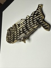 The Great American Buckle Co. BRASS 1992 AMERICA Belt Buckle MADE IN THE USA