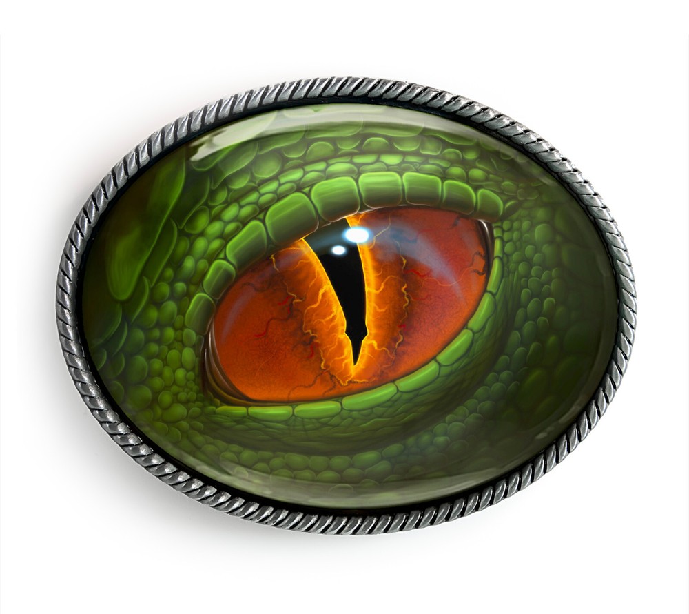 Dinosaur Belt Buckle – Reptile Cosplay Eyeball Belt Buckle – 162-E