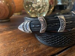 Navajo Carlos Ramos James Reid Style Sterling Silver Belt Buckle 26-27✅🐂