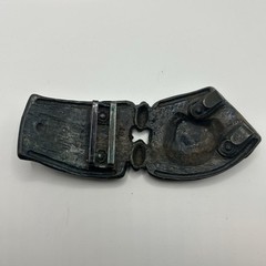 Vintage 1987 Trophy USA Hinged Belt Buckle Brass Patina Western Style RARE