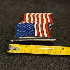 New! High Quality Enameled Metal American Waving Flag Belt Buckle