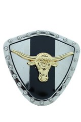 Men Silver Metal Western Belt Buckle Texas Lone Horn Cow Bull Attractive Look