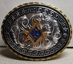 MASONIC Western Cowboy Belt Buckle Hebilla Vaquera
