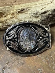 Abalone Xmas WESTERN SILVER BELT ADJUSTABLE BUCKLE MEN WOMEN UNIQUE VALENTINE
