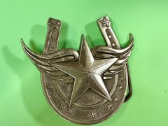 Lucky Horseshoe Winged Star Fine Pewter 2004 Belt Buckle Great American Products