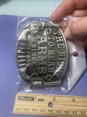 NEW &lsquo;The Right to Bear Arms Since 1789&rsquo; Western Style Metal Belt Buckle/China.