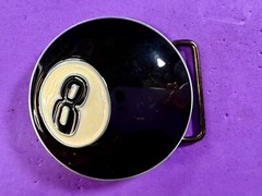 Eight Ball Pool Game Magic Figural Black & White New Belt Buckle
