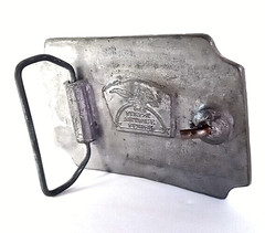 Reading Lines RR Buckle « Finest Antique Finish » Approx. 3¼ »x 2¼ » Pewter Vintage