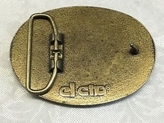 Decatur Illinois IL Leather Transportation Award Belt Buckle by El Cid