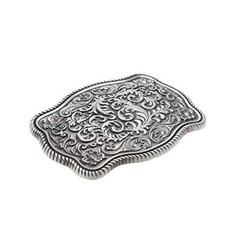 Western Cowboy Belt Buckles Men Vintage Novelty Large Handmade 2-silver Floral