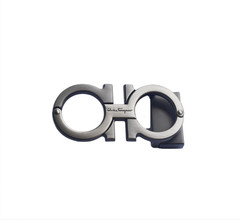 Salvatore Ferragamo gunmetal grey Gancin Belt Buckle for 34-35mm leather belt