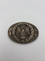 United States of America Tony Lama Belt Buckle Brass Eagle 3 3/4  » State Series