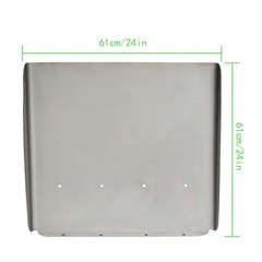 24 in x 24 in Stainless Steel Quarter Mud Flap Set Replacement for Semi Truck