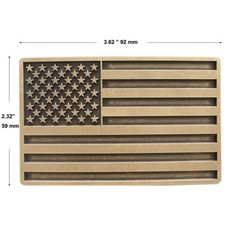 Antique Bronze American US Flag Rectangle Belt Buckle also Stock in the US