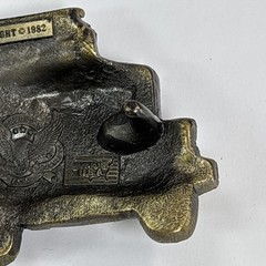 Vintage 1982 Brass Great American Belt Buckle Co Dump Truck 3D USA Made 237