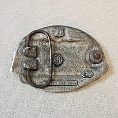 Belt Buckle – C+J Inc. 1990 Snowmobiler (with wear)