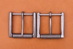 Heavy Strong Solid Antique Silver Prong Pin Roller Buckle For Veg Leather Belt