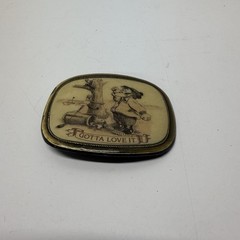 Vintage Cartoon Belt Buckle Funny Golfer & Squirrel « Gotta Love It » Fits 1.5”