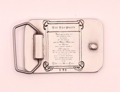 Vintage Design Solid Pewter Alice in Wonderland Tea Party Belt Buckle – USA Made