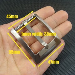 Titanium Pin Single Tongue Buckle Anti allergy Belt Buckle for 1.25&Prime; Belt Z118