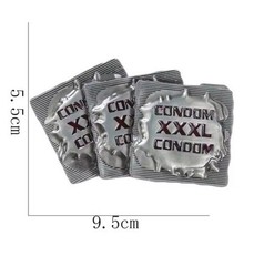 Metal Stainless Steel Silver Black Color Flavor Condom XXXL Shaped Belt Buckle M