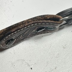 Vintage C & J Inc Colorado Eagle Belt Buckle and Strap 1986 Pewter USA