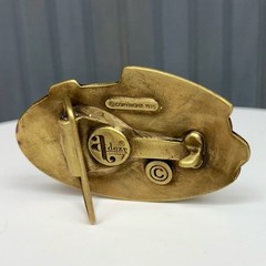 Vintage 1975 Adezy Cascades Mountain High Oregon Belt Buckle Brass Tone