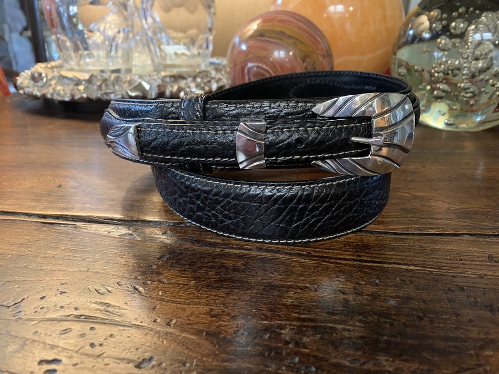 Pat Areias, James Reid Dgn Sterling Silver Belt Buckle 37-41-1.3/8”🦬✅