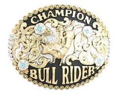 Champion Cowboy Bull Rider Western Metal Belt Buckle