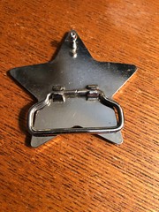 Beige Enamel Star Metal Fashion Belt Buckle