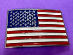 Patriots United States American Flag Star Strips Enameled Patriotic Belt Buckle