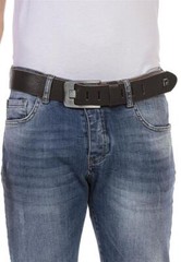 Redbridge men&rsquo;s belt leather belt 100% real leather premium belt brown-1 Brown-1