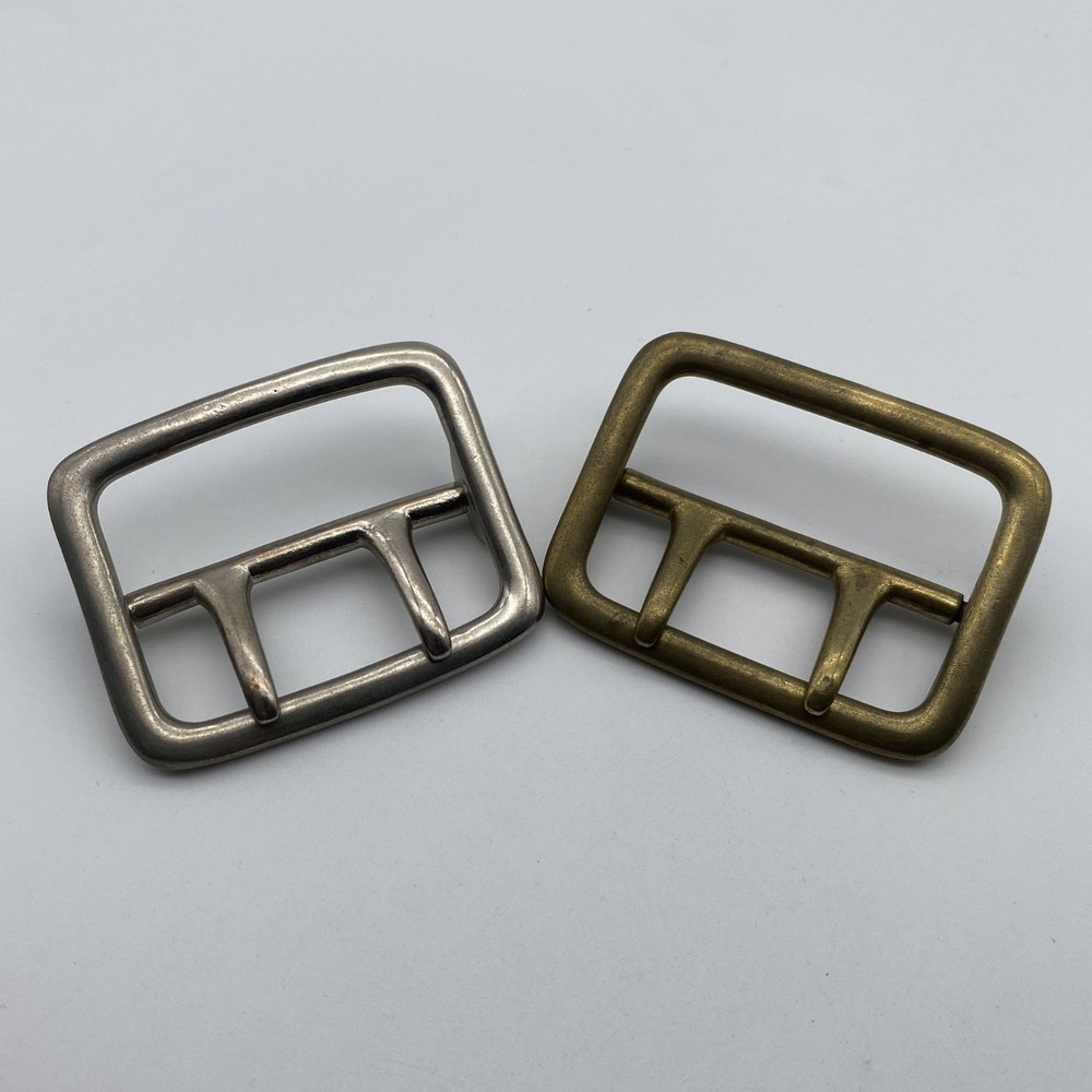 45mm Brass Double Prong Buckle Sam Browne Buckle Large Strap Fastener Buckle