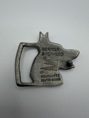 Rawcliffe Pewter Antique Finish German Shepherd Western Belt Buckle Small