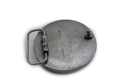 NEW Men Belt Buckle Silver Metal Heavy Grey Skeleton Skull Motorcycle Biker Bone