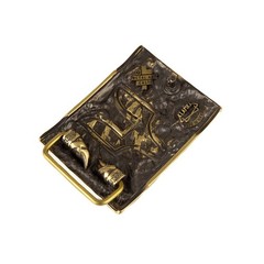 Iron Wolf brass belt buckle, Vikings wolf, Norse pagan celtic accessory