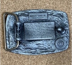 Cat Timber Team Belt Buckle Skidder Logger Caterpillar Logging Forest