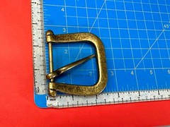 Replacement Brass Tone Studded Theme Harp Shaped Vintage Belt Buckle