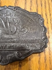 Lewis Buckles Livingston & Wells Co. Foreign Domestic Gold Dealers Wells &Co Vtg