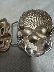 Two Vintage Skull Belt Buckles, Very Unique