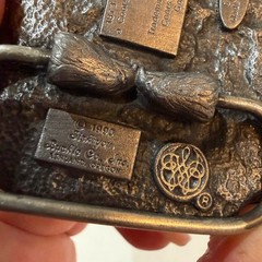Vintage 1990 Coors Brewery Beer Americana Belt Buckle Bergamot Made in USA